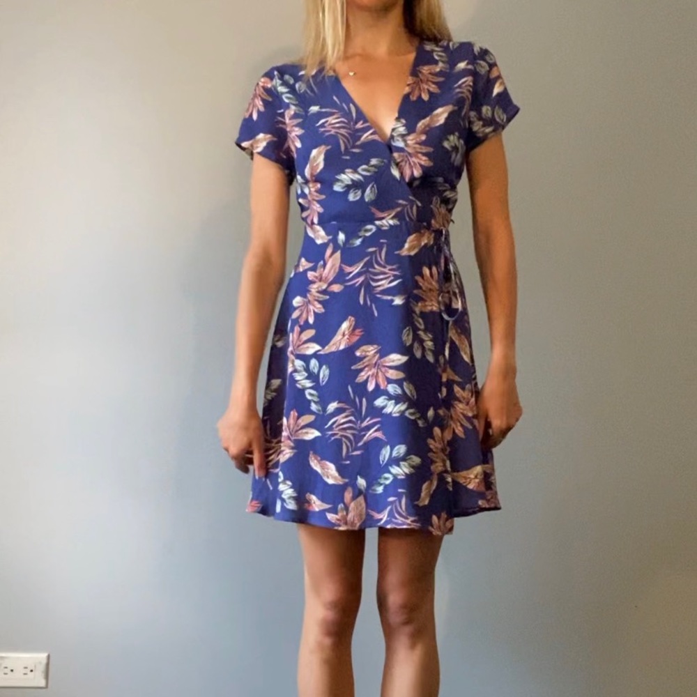 floral wrap dress